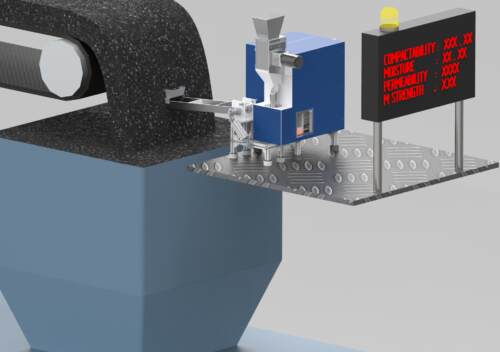 VCAT2 in-line sand testing at the moulding machine with live display board